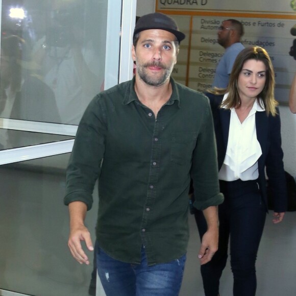 Acompanhado de seus representantes legais, o ator prestou depoimento na segunda-feira (27)