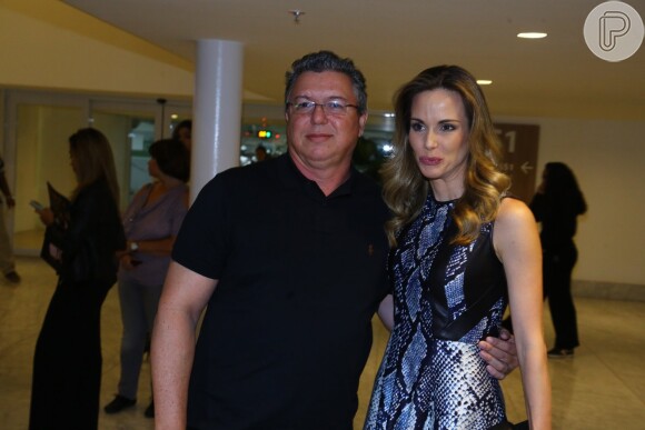 Ana Furtado foi com o marido, o diretor da TV Globo Boninho