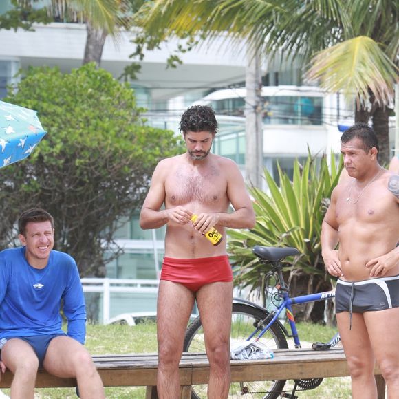 Bruno Cabrerizo esteve na praia da Barra da Tijuca, Zona Oeste do Rio de Janeiro