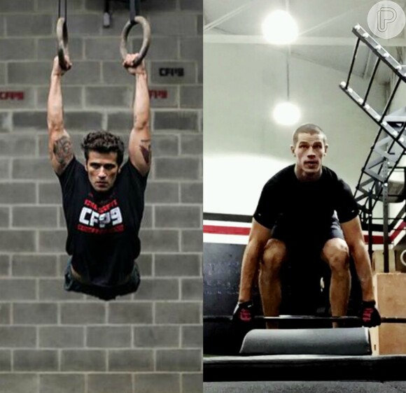 Atores tornam-se concorrentes no ramo CrossFit. Na foto de Gabriel Rafael Felix, Bruno Gagliasso mostra habilidade nas argolas