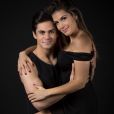 Lucas Veloso assumiu o relacionamento com a bailarina Nathalia Mello ao pedi-la em namoro, ao vivo, no 'Domingão do Faustão', em 3 de dezembro de 2017