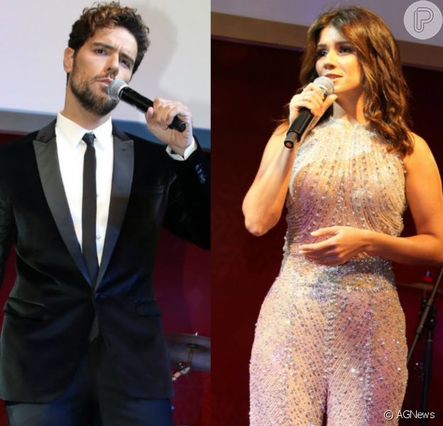 Ex de Paula Fernandes, Thiago Arancam canta em evento prestigiado por cantora, nesta terça-feira, 12 de dezembro de 2017