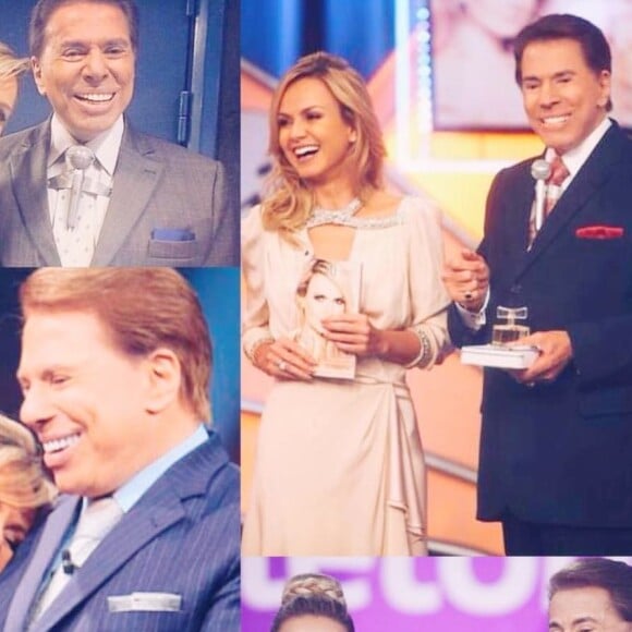 Eliana foi uma das famosas a compartilhar fotos ao lado de Silvio Santos para festejar o aniversário do apresentador