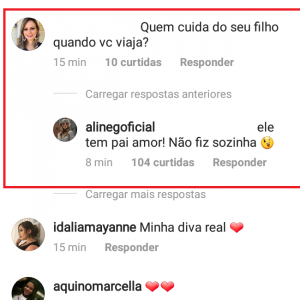 Ex-BBB Aline Gotschalg explicou a ausência do filho em viagem nesta quarta-feira, 13 de dezembro de 2017