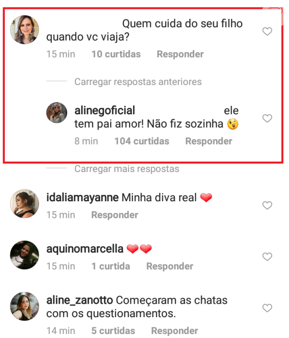 Ex-BBB Aline Gotschalg explicou a ausência do filho em viagem nesta quarta-feira, 13 de dezembro de 2017