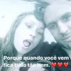 Marina Ruy Barbosa e o marido, Xande Negrão, se divertiram com um filtro do Instagram na sexta-feira, 15 de dezembro de 2017