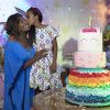 Gloria Maria ganhou um beijo de Maria na festa de aniversário da filha
