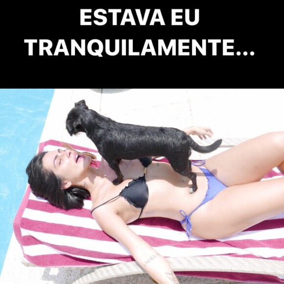 Cleo Pires exibiu uma sequência no Stories para mostrar a brincadeira do irmão