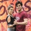 Lucas Veloso e a namorada, Nathalia Melo, ficaram em segundo lugar no 'Dança dos Famosos'