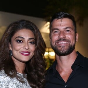 Juliana Paes está com o marido, Carlos Eduardo Baptista, e os filhos no Ceará