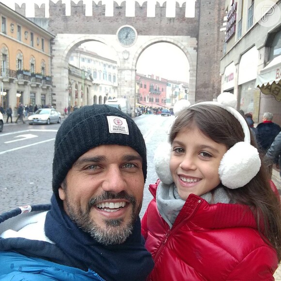 Bruno Cabrerizo homenageou a filha, Gaia, que completa 7 anos nesta quinta-feira, dia 28 de dezembro de 2017