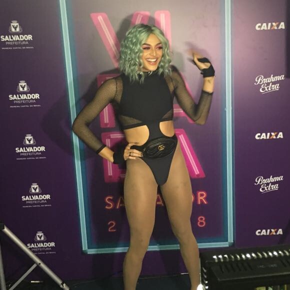 Pabllo Vittar apostou em um body cavado para o evento em Salvador