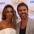 Marcelo Faria e Camila Lucciola posaram juntos no lançamento do filme 'Dona Flor e Seus Dois Maridos', em novembro