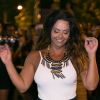 Viviane Araujo se divertiu no primeiro ensaio do Salgueiro para o carnaval 2018