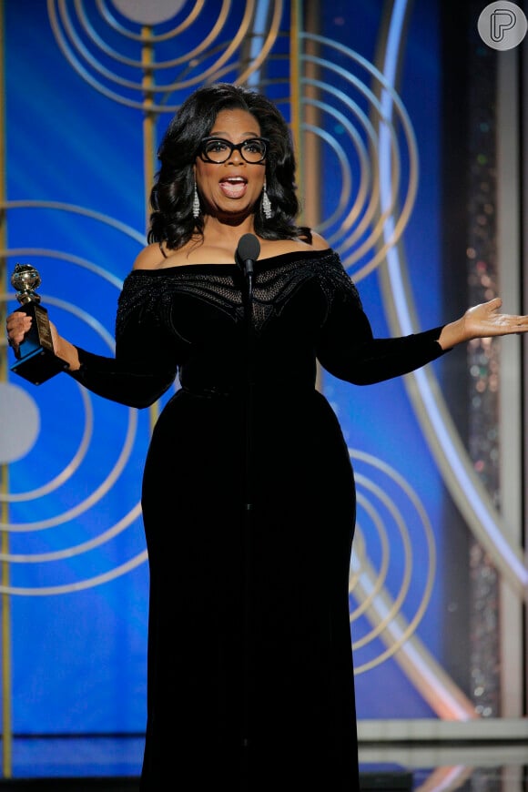 Oprah Winfrey foi a primeira mulher negra a receber o prêmio Cecil B. DeMille