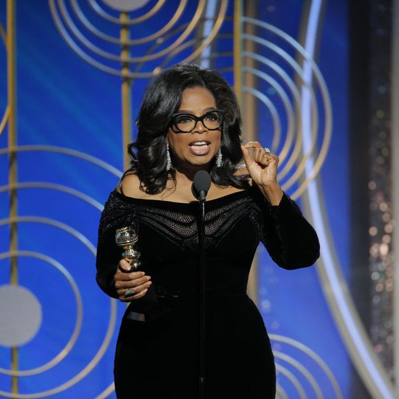Oprah Winfrey recebeu o prêmio Cecil B. DeMille, pelo conjunto da obra, no Globo de Ouro 2018, no domingo, 7 de janeiro de 2018