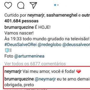 Bruna Marquezine celebra apoio do namorado, Neymar, na carreira