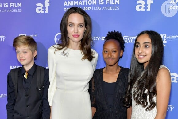 Shiloh, filha de Angelina Jolie, usou terno em outubro na pré-estreia de 'The Breadwinner', em Hollywood