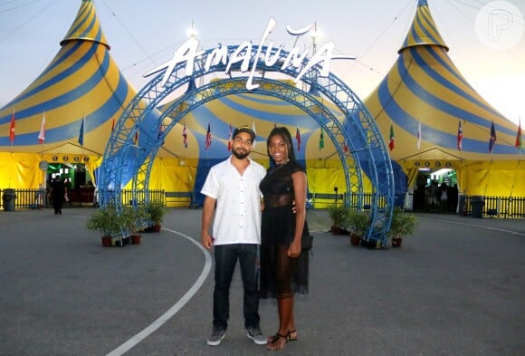 Iza foi acompanhada para conferir o espetáculo do Cirque du Solei