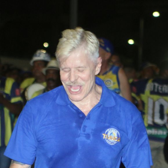 Miguel Falabella mostrou samba no pé em ensaio da Unidos da Tijuca