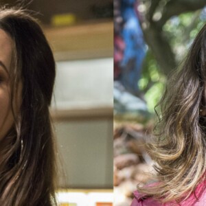 Alegando ser irmã de Clara (Bianca Bin), Aura (Tainá Müller) afirma que irá recorrer à sua parte na herança das esmeraldas, na novela 'O Outro Lado do Paraíso'