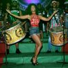 Erika Januza brilhou durante o ensaio da escola de samba carioca