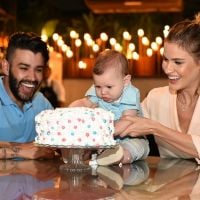Andressa Suita contou sexo do 2º filho para Gusttavo Lima com bolo: 'Alegria'