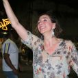 Marisa Orth caiu no samba em ensaio de carnaval da Unidos da Tijuca