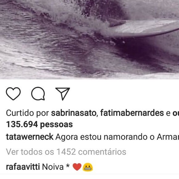 'Agora estou namorando o Armandinho', disse Tatá Werneck