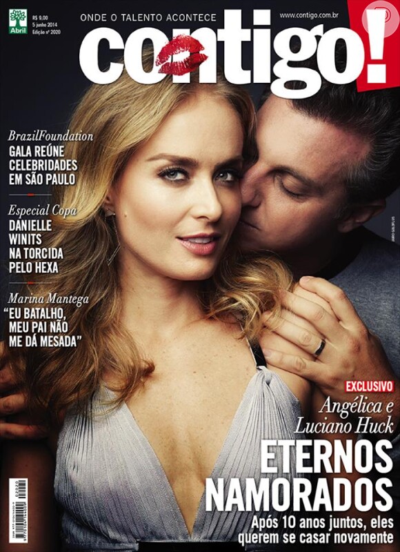 Angélica e Luciano Huck foram fotografados para a capa da revista 'Contigo' especial de Dia dos Namorados (4 de junho de 2014)