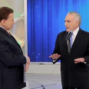 Silvio Santos recebeu o presidente da República, Michel Temer, na noite deste domingo, 28 de janeiro de 2018