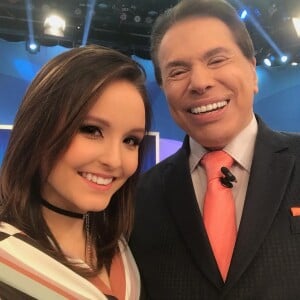 Larissa Manoela ganhou 628 mil curtidas com Silvio Santos ao gravar seu primeiro programa com o dono do SBT em 2018: 'Fingindo costume com o patrão'