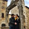 Débora Nascimento e José Loreto visitaram a Itália durante os primeiros meses de gravidez