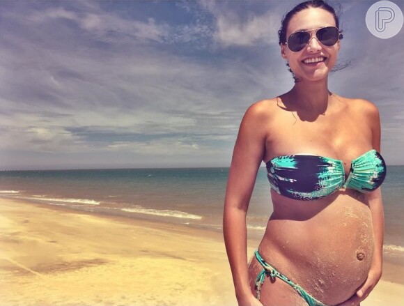 Débora Nascimento está grávida de nove meses de sua primeira filha, Bella