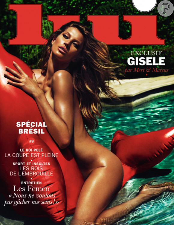 Gisele Bündchen posa provocante para a revista francesa 'Lui' que também contou com um especial do Brasil