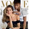 Gisele Bündchen estampou a revista 'Vogue' Brasil ao lado do jogador Neymar que lhe rendeu duas capas
