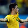 O meia-campo Oscar foi destaque na partida de estreia do Brasil na Copa do Mundo 2014