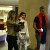 Flávia Alessandra vai ao cinema com filha Giullia e o marido, Otaviano Costa 