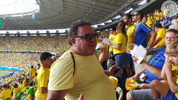 Leo Jaime também foi assistir a partida na Arena Castelão, em Fortaleza, nesta terça-feira, 17 de junho de 2014