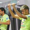 Neymar treinou com os colegas da Seleção Brasileira no CT da Granja Comary após um dia de folga, nesta quinta-feira, 19 de junho de 2014
