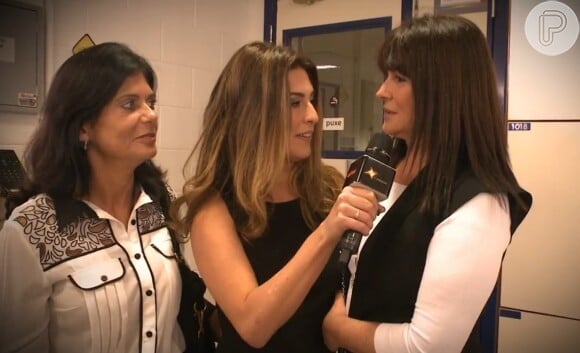 Fernanda Paes Leme se diverte ao entrevistar a mãe, Maria do Carmo