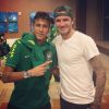 David Beckham homenageou Neymar em uma publicação no Facebook