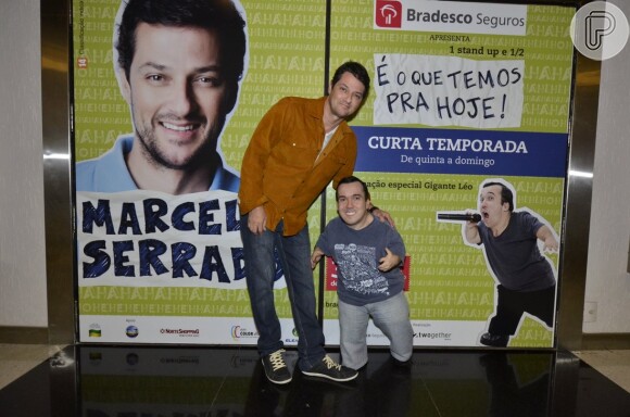 Marcelo Serrado faz peça com o humorista Gigante Léo no Rio