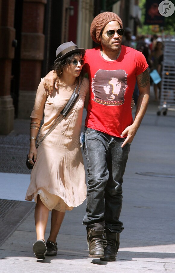 Lenny Kravitz é pai de Zoe Kravitz, de 26 anos