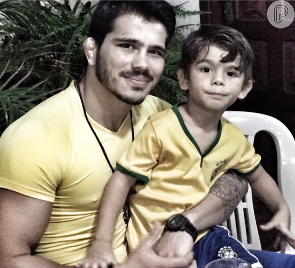 Erick Silva é pai de Kalléu, de 3 anos