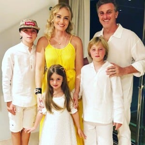 Angélica e Luciano Huck são pais de Joaquim, de 13 anos, Benício, de 10 e Eva, de 5.