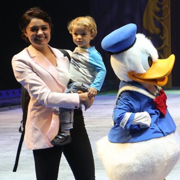 Otto, filho de Sophie Charlotte e Daniel de Oliveira, no espetáculo Disney on Ice na Jeunesse Arena, na Barra da Tijuca, zona oeste do Rio de Janeiro, nesta quarta-feira, 13 de junho de 2018
