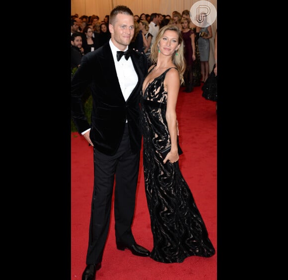 Gisele Bündchen é casada com o jogador de futebol Tom Brady 