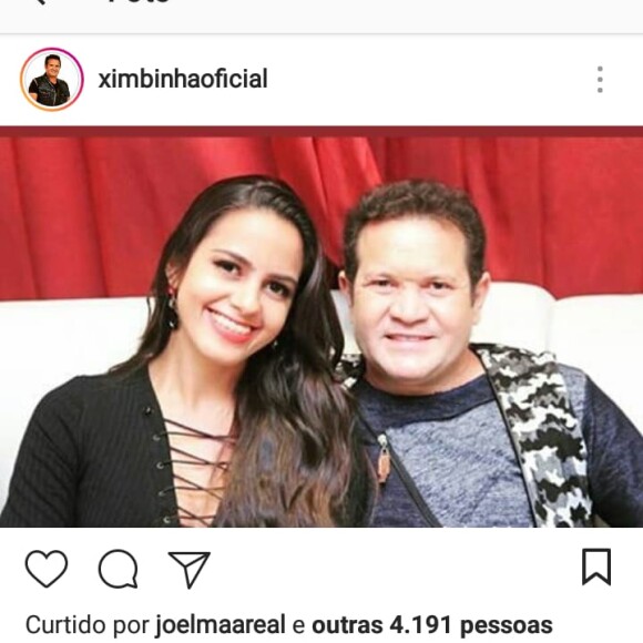 Joelma curtiu foto de Ximbinha com atual namorada