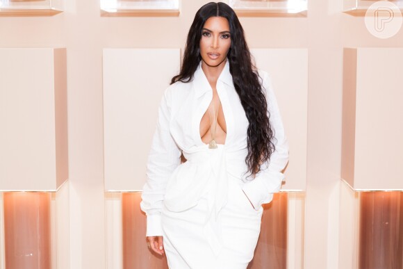 Kim Kardashian esteve em sua primeira loja da KKW Beauty and Fragrance no shopping Westfield Century City, em Los Angeles, na Califórnia, nesta segunda-feira, 18 de junho de 2018